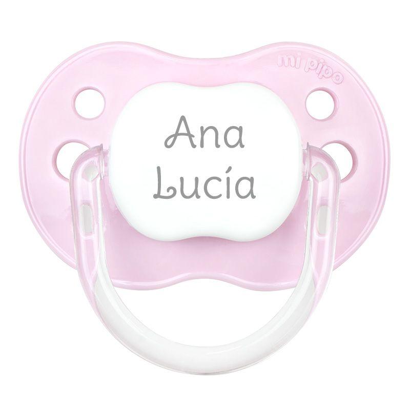 Chupete Personalizado Bebé Mi Pipo New Classic Rosa - Nanetes #